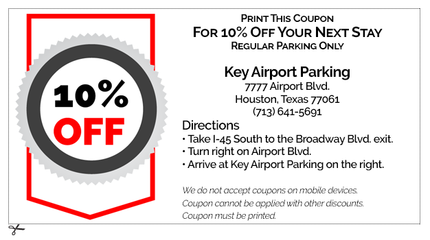 Key airport parking coupon