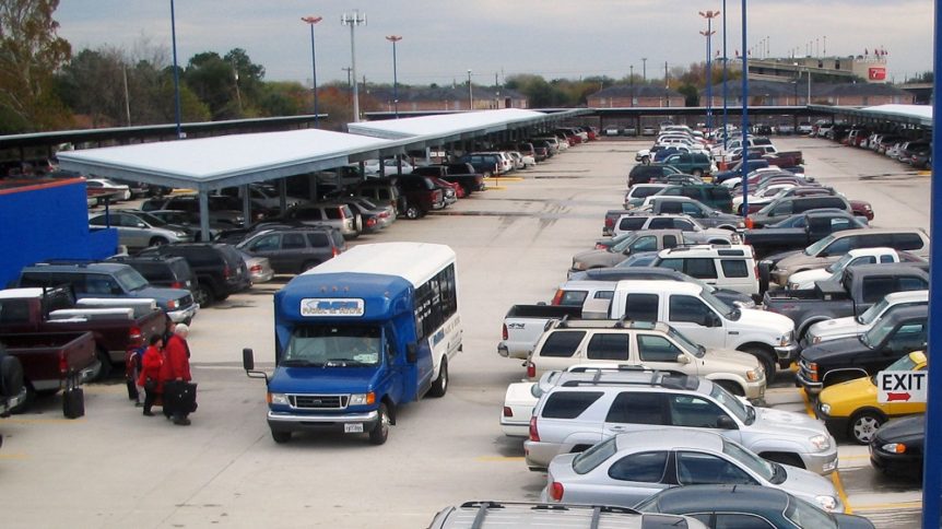 Parking at Hobby Airport in Houston.